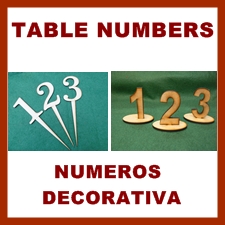 Numberos decorativa para la mesa